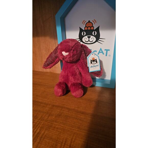 Jellycat SMALL bashful sparkly Cassis bunny NWT Retired is